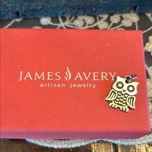James Avery Silver Owl Pendant Retired